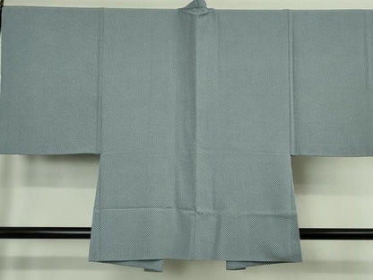 平和屋本店●極上　男性　洗える最高級着物　＜英＞はなぶさ謹製　お召　アンサンブル　長羽織　逸品　DZAB6805kh6