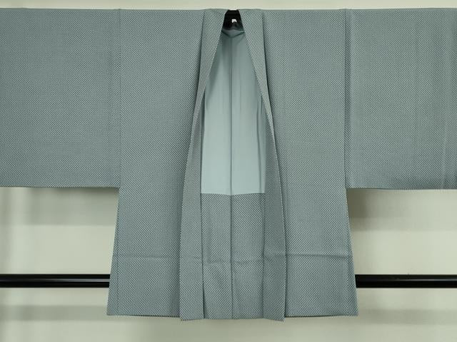 平和屋本店●極上　男性　洗える最高級着物　＜英＞はなぶさ謹製　お召　アンサンブル　長羽織　逸品　DZAB6805kh6