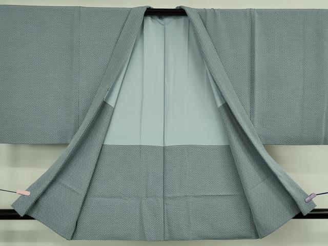 平和屋本店●極上　男性　洗える最高級着物　＜英＞はなぶさ謹製　お召　アンサンブル　長羽織　逸品　DZAB6805kh6