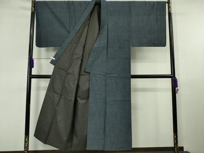 平和屋本店●極上　男性　本場結城紬　重要無形文化財　アンサンブル　奥順謹製　長羽織　羽裏・龍　証紙付き　逸品　DZAB6807kh6