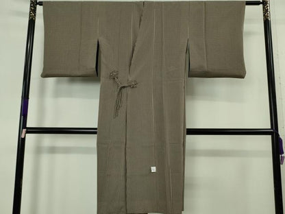 平和屋着物∞極上　BANKANわものや　道中着　リバーシブル　紗袷　スリーシーズン　塵除け　ロング丈　格子　暈し染め　逸品　DZAB6810kh6