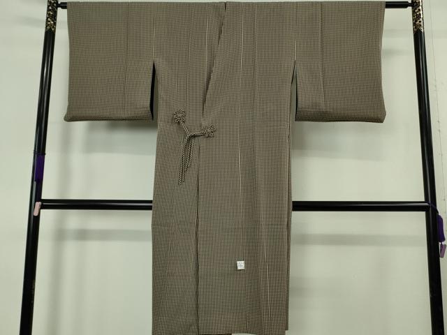平和屋着物∞極上　BANKANわものや　道中着　リバーシブル　紗袷　スリーシーズン　塵除け　ロング丈　格子　暈し染め　逸品　DZAB6810kh6