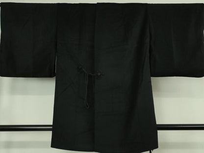 平和屋本店∞極上　和装コート　カシミヤ100％　黒地　逸品　DZAB6811kh6