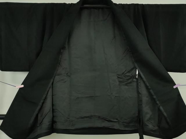 平和屋本店∞極上　和装コート　カシミヤ100％　黒地　逸品　DZAB6811kh6