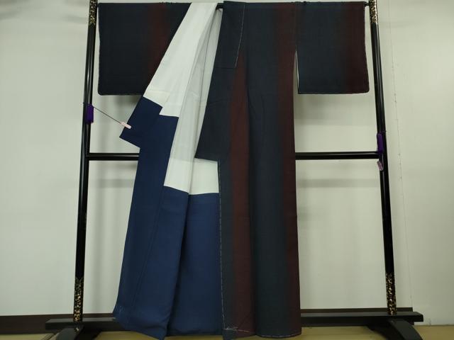 平和屋本店●極上　綿薩摩　木綿　間道　逸品　未使用　DZAB6813kh6