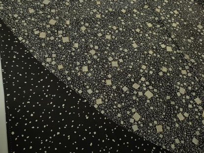 平和屋本店●極上　男性　中国三大刺繍　スワトウ刺繍　汕頭刺繍　訪問着　キングサイズ　箔散らし　黒地　金糸　逸品　DZAB6818kh6