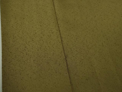平和屋着物●極上　男性　洗える最高級着物　＜英＞はなぶさ謹製　お召　色無地　梅幸茶色　逸品　DZAB6819kh6