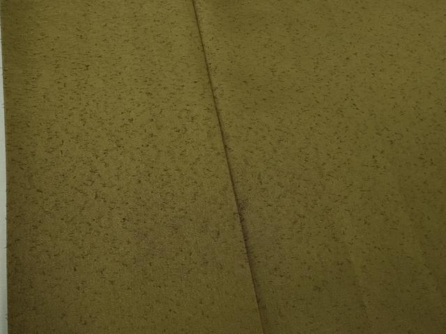 平和屋着物●極上　男性　洗える最高級着物　＜英＞はなぶさ謹製　お召　色無地　梅幸茶色　逸品　DZAB6819kh6