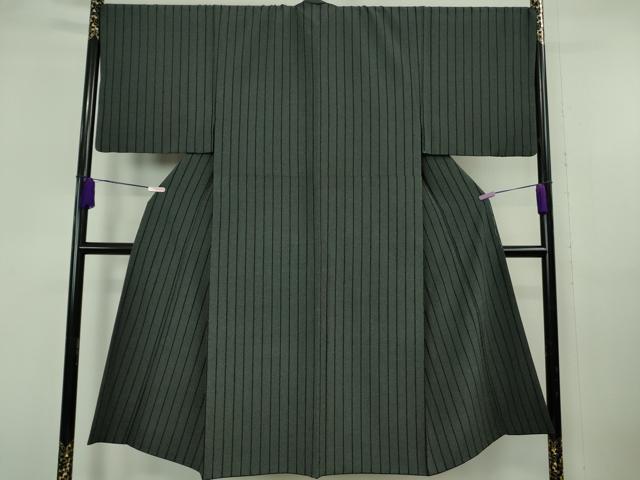 平和屋本店●極上　男性　洗える最高級着物　＜英＞はなぶさ謹製　お召　100亀甲　逸品　DZAB6820kh6