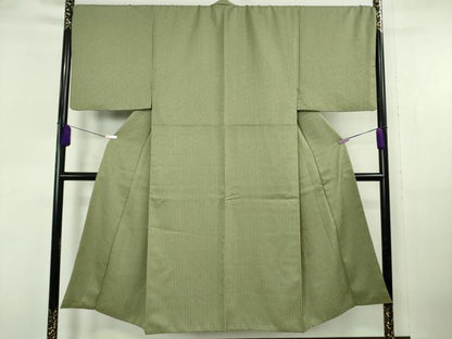 平和屋着物●極上　男性　洗える最高級着物　＜英＞はなぶさ謹製　小紋　笹竹　縞　逸品　DZAB6822kh6