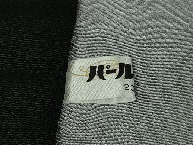 平和屋本店●極上　男性　訪問着　キングサイズ　作家物　樹林　紅葉　黒地　金彩　鬼しぼ縮緬　逸品　DZAB6823kh6
