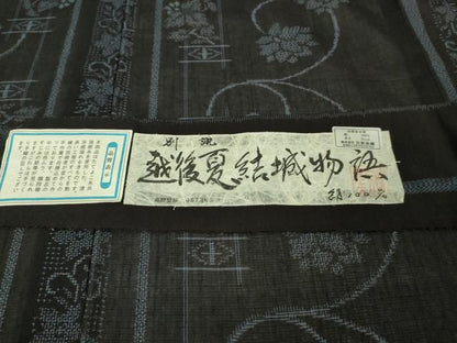 平和屋着物＊極上 夏物 越後夏結城物語 伝統工芸士 白川貞夫 結城紬 夏結城 100亀甲 飛び亀甲柄 白新染織謹製 証紙付き　逸品　DZAB6829kh6