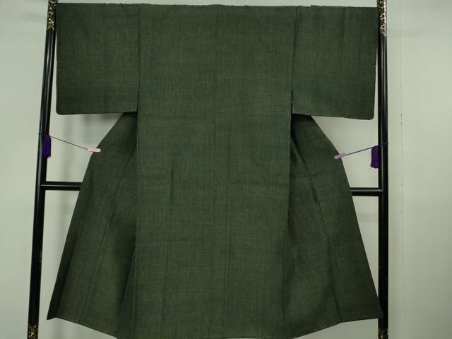 平和屋本店●極上　男性　本場結城紬 重要無形文化財 杢 アンサンブル　仙斉茶色　長羽織　羽裏・虎　反端付き　逸品　未使用　DZAB6839kh6