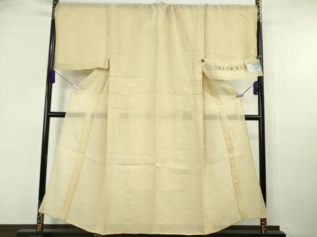 平和屋本店＊極上 夏物 男性 本場小千谷ちぢみ キングサイズ 吉新織物謹製 蒸栗色 麻 証紙付き 逸品 DZAB6848kh6