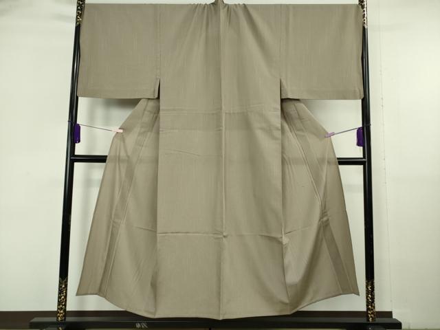 平和屋本店＊極上 夏物 男性 紗紬 キングサイズ 縞 生壁色地 逸品 DZAB6849kh6