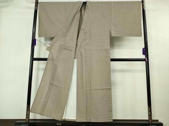 平和屋本店＊極上 夏物 男性 紗紬 キングサイズ 縞 生壁色地 逸品 DZAB6849kh6