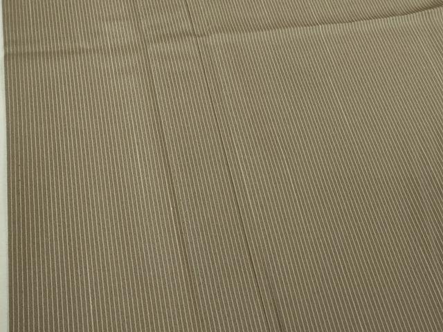 平和屋本店＊極上 夏物 男性 紗紬 キングサイズ 縞 生壁色地 逸品 DZAB6849kh6