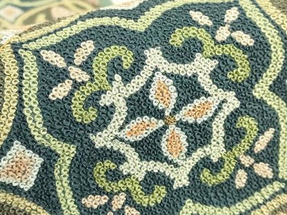 平和屋本店●最高級　中国三大刺繍　総相良刺繍　総刺繍　袋帯　200万粒　総詰　切嵌花鳥文　金糸　逸品　DZAB6851kh6