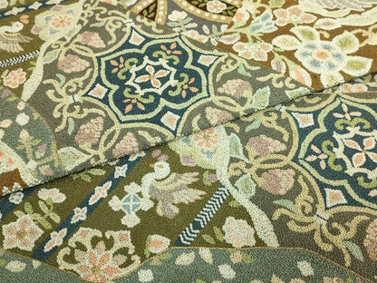 平和屋本店●最高級　中国三大刺繍　総相良刺繍　総刺繍　袋帯　200万粒　総詰　切嵌花鳥文　金糸　逸品　DZAB6851kh6