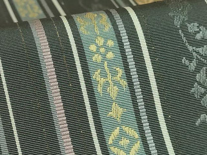 平和屋着物●極上　本場筑前博多織　両面　全通柄袋帯　花間道　献上　逸品　DZAB6867kh6