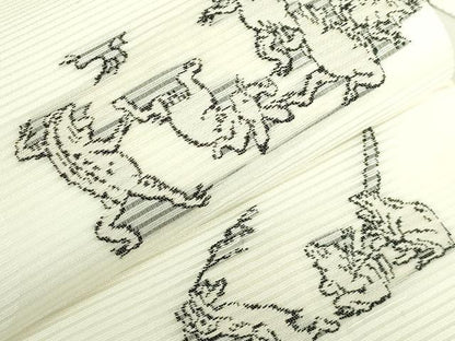 平和屋着物＊極上　夏物　九寸名古屋帯　鳥獣戯画　逸品　未使用　DZAB6875kh6