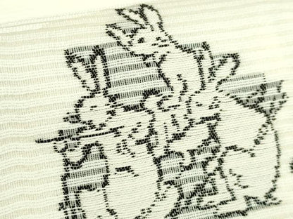 平和屋着物＊極上　夏物　九寸名古屋帯　鳥獣戯画　逸品　未使用　DZAB6875kh6