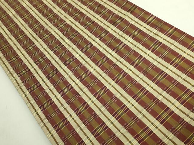 平和屋本店●極上　龍村晋謹製　全通柄袋帯　名物鶴ケ岡間道　金糸　逸品　DZAB6886kh6