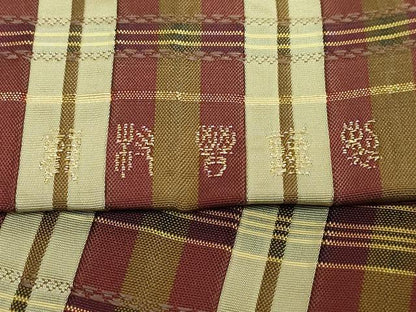 平和屋本店●極上　龍村晋謹製　全通柄袋帯　名物鶴ケ岡間道　金糸　逸品　DZAB6886kh6