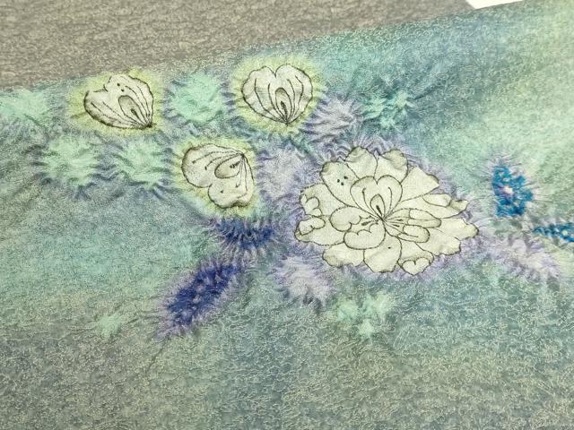 平和屋本店●極上　久保田一竹　幻の辻が花　太鼓柄袋帯　金通し地　逸品　DZAB6887kh6