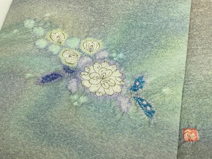 平和屋本店●極上　久保田一竹　幻の辻が花　太鼓柄袋帯　金通し地　逸品　DZAB6887kh6
