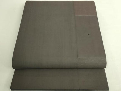 平和屋本店●極上　Maru　Factory　丸山正　太鼓柄袋帯　紬地　レザー　鈍色地　逸品　未使用　DZAB6903kh6