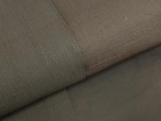 平和屋本店●極上　Maru　Factory　丸山正　太鼓柄袋帯　紬地　レザー　鈍色地　逸品　未使用　DZAB6903kh6