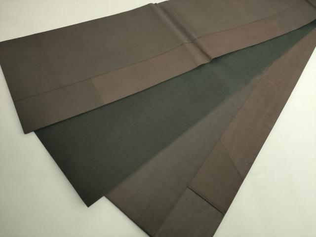 平和屋本店●極上　Maru　Factory　丸山正　太鼓柄袋帯　紬地　レザー　鈍色地　逸品　未使用　DZAB6903kh6