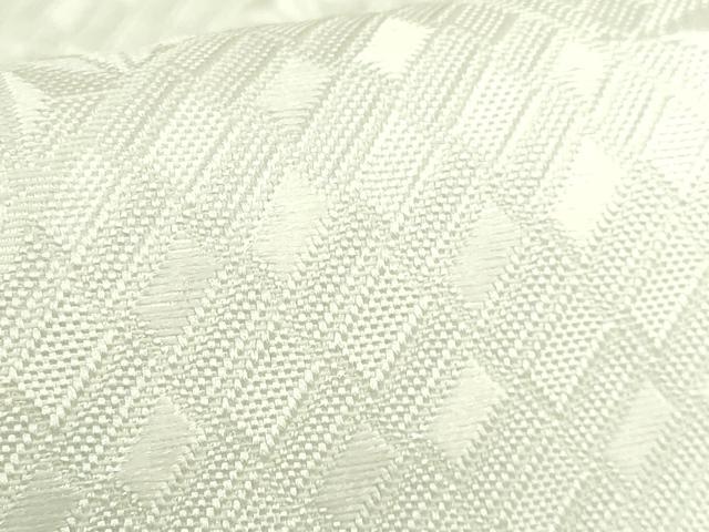 平和屋着物●極上　八寸名古屋帯　切子柄　白地　逸品　DZAB6921kh6