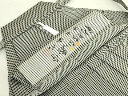 平和屋本店●極上　男性　人間国宝　甲田綏郎　精好仙台平　馬乗り袴　縞　逸品　DZAB6927kh6