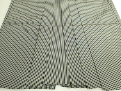 平和屋本店●極上　男性　人間国宝　甲田綏郎　精好仙台平　馬乗り袴　縞　逸品　DZAB6927kh6