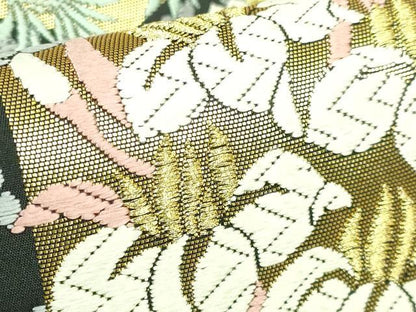 平和屋本店●極上　山口美術織物　皇室　伊勢神宮御用　西陣織　六通柄袋帯　唐織　亀甲御印文　金糸　短冊・共箱付き　逸品　DZAB6946kh6