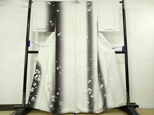 平和屋本店●極上　訪問着　舞桜　花弁　暈し染め　銀彩　逸品　DZAB6964kh6