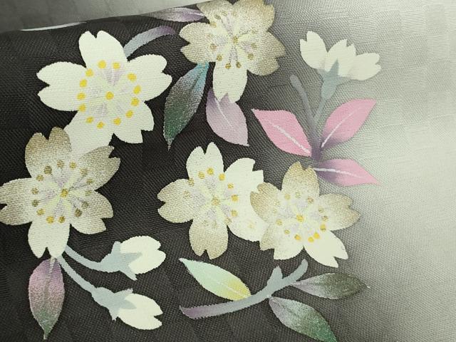 平和屋本店●極上　訪問着　舞桜　花弁　暈し染め　銀彩　逸品　DZAB6964kh6