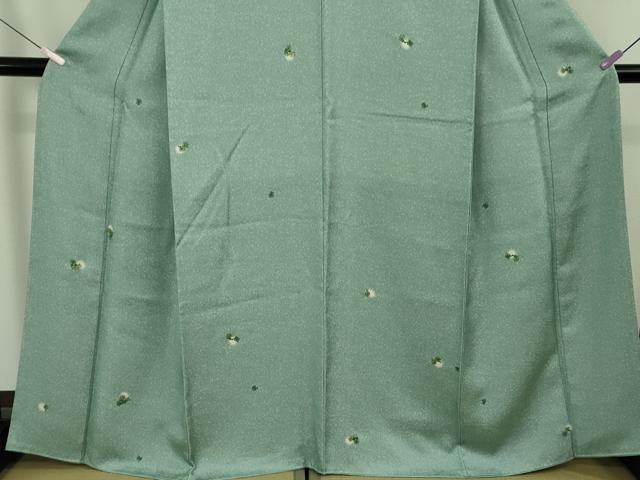 平和屋本店●極上　創業460年・千總　小紋　松葉　金彩　反端付き　逸品　DZAB6967kh6