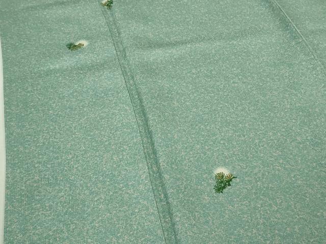 平和屋本店●極上　創業460年・千總　小紋　松葉　金彩　反端付き　逸品　DZAB6967kh6