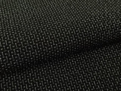 平和屋本店●極上　白鷹お召　110亀甲　総詰め　黒地　ロング丈　逸品　未使用　DZAB6973kh6