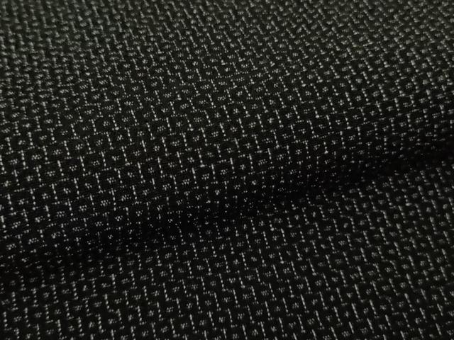 平和屋本店●極上　白鷹お召　110亀甲　総詰め　黒地　ロング丈　逸品　未使用　DZAB6973kh6