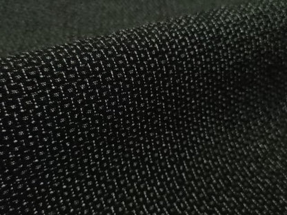 平和屋本店●極上　白鷹お召　110亀甲　総詰め　黒地　ロング丈　逸品　未使用　DZAB6973kh6