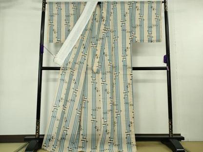 平和屋本店＊極上 夏物 本場琉球絣 夏琉球 間道 逸品 未使用 DZAB6978kh6