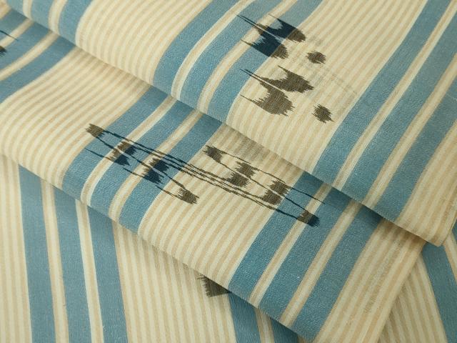 平和屋本店＊極上 夏物 本場琉球絣 夏琉球 間道 逸品 未使用 DZAB6978kh6