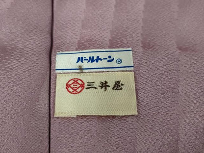 平和屋着物∞極上　和装コート　ロング丈　抽象文様　鬼しぼ縮緬　つけ衿付き　逸品　DZAB6982kh6