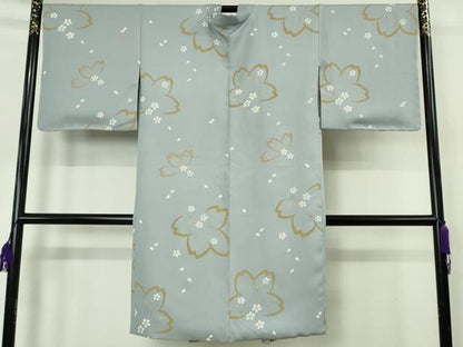 平和屋着物∞極上　長羽織　舞桜　淡藤色地　金彩　逸品　未使用　DZAB6986kh6