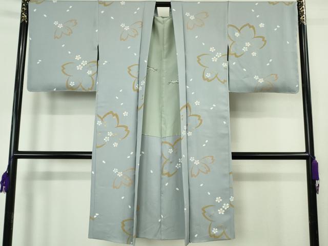 平和屋着物∞極上　長羽織　舞桜　淡藤色地　金彩　逸品　未使用　DZAB6986kh6