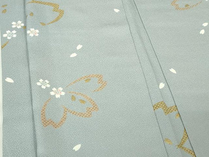 平和屋着物∞極上　長羽織　舞桜　淡藤色地　金彩　逸品　未使用　DZAB6986kh6